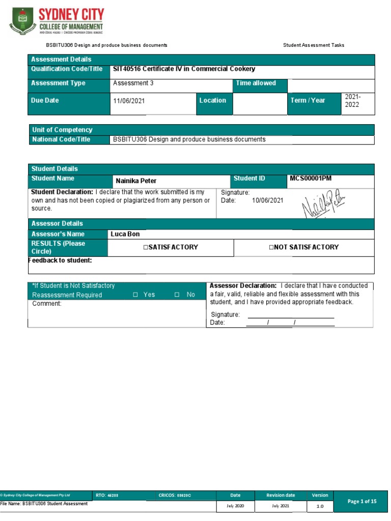 Bsbitu306 Assessment Task 3 Pdf Microsoft Power Point Page Layout