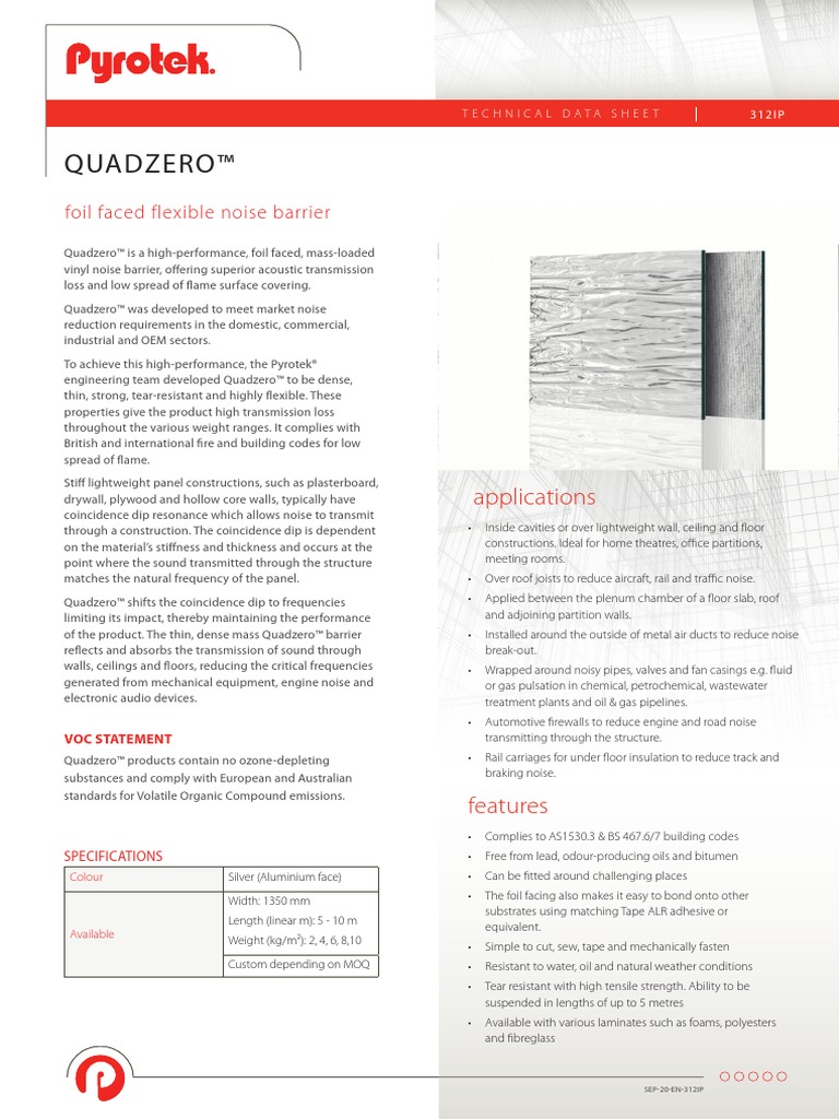 Quadzero TDS 312ip | PDF | Wall | Drywall