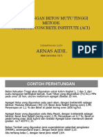 16. Makalah Perhitungan Beton Mutu Tinggi Metode American Concrete Institute (ACI) Oleh Arnas Aidil