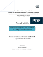 Infrastructure Qualité Dans Le Secteur de L'énergie Solaire Thermique