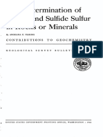 The Determination of Sulfate and Sulfide Sulfur in Rocks or Minerals