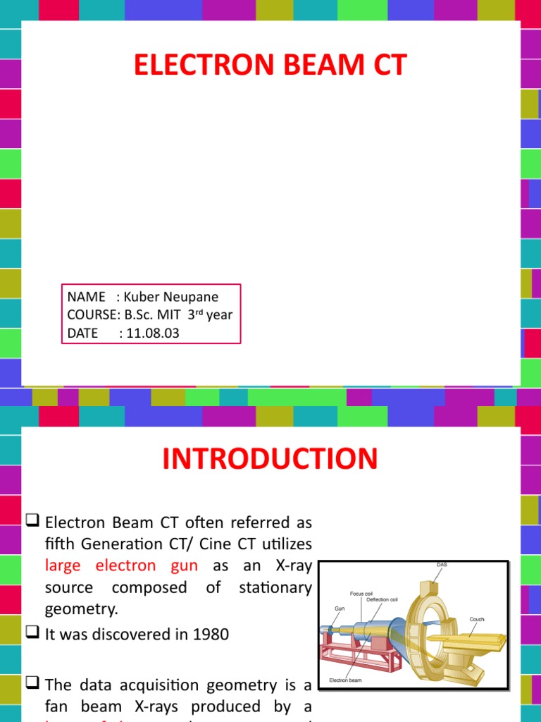 Electron Beam CT | PDF | Ct Scan | X Ray