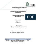 Reporte Acero Estructural