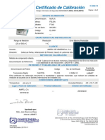 Certificado de Calibración: Labmet