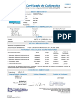 Certificado de Calibración: Labmet