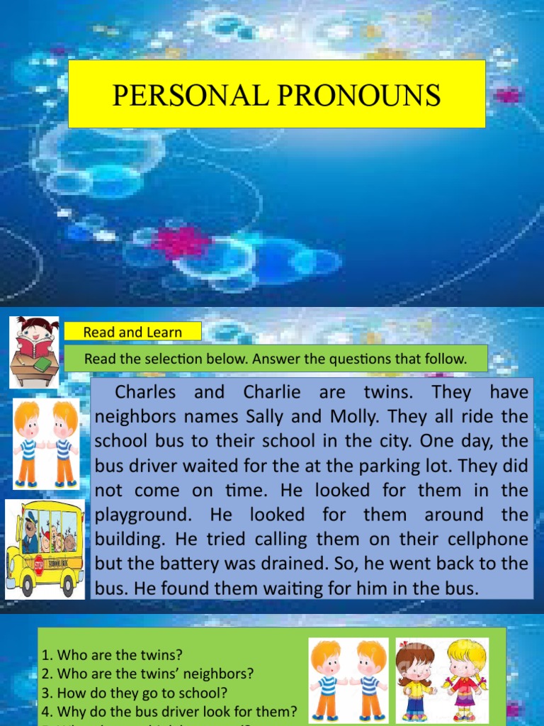 Personal Pronouns | PDF | Linguistics | Grammar
