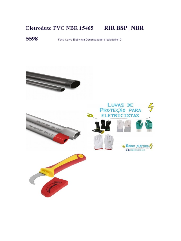 Eletroduto PVC NBR 15465 Rir BSP | PDF