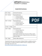 SampleSchedule K 12FieldTrips