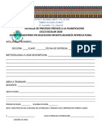 Caratula de Procesos Previos de La Planificacion