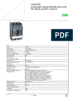 Product Data Sheet: Circuit Breaker Compact Nsx250N, 50 Ka at 415 Vac, Ma Trip Unit 220 A, 3 Poles 3D