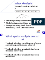 Syntax Analysis: Check Syntax and Construct Abstract Syntax Tree