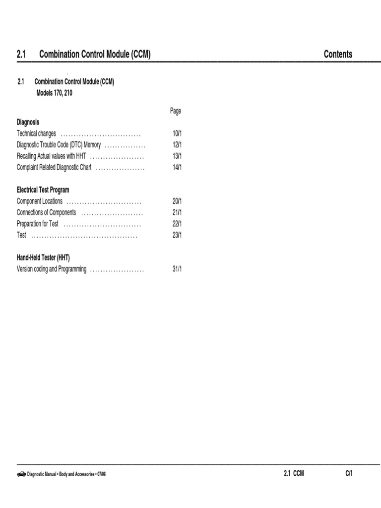 Combination Control Module Models 170, 210 | PDF | Electrical Connector ...