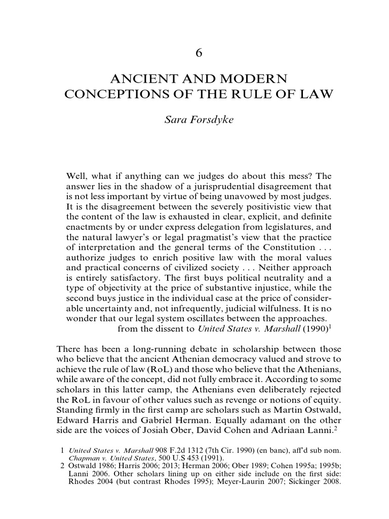 Ancient vs. Modern Rule of Law Concepts | PDF | Rule Of Law | Political ...