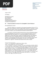 Letter From ACLU of Illinois To Springfield City Council On Panhandling