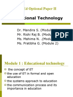 M. Ed Optional Paper II: Educational Technology
