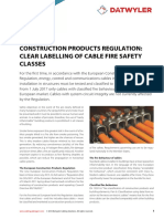 Construction Products Regulation: Clear Labelling of Cable Fire Safety Classes