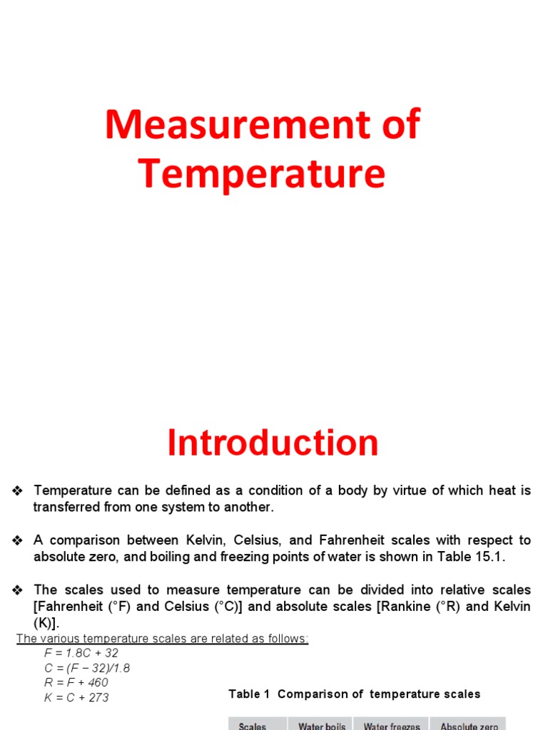 Temperature Measurement Methods Explained | PDF | Thermocouple ...
