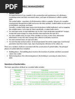 Unit-4 Symbol Table Management