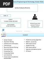 Syntax Analysis (Parsers)