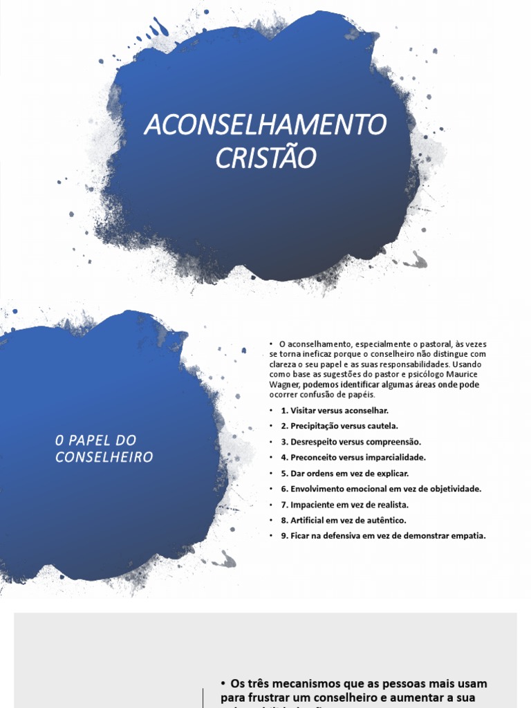 Os Desafios e Responsabilidades do Conselheiro Cristão | PDF ...