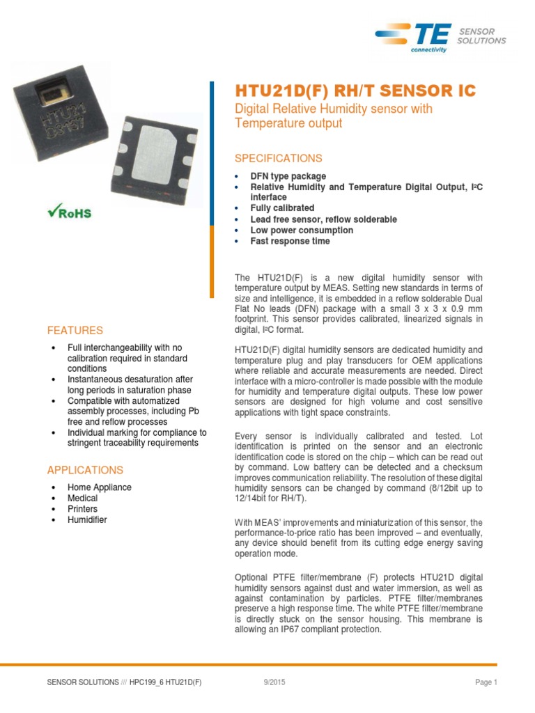 Rature Humidity Sensor Ic , Humidity, Temperature Sensor – ZFVACM