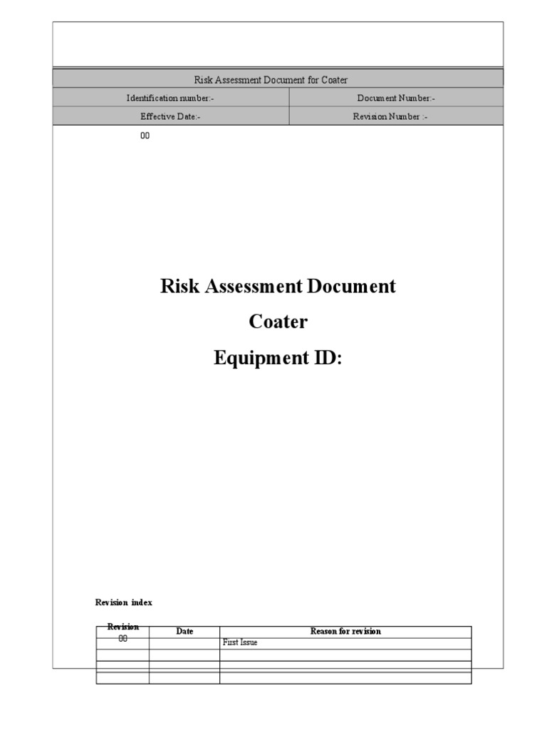 Coater Risk Assessment Overview | PDF | Risk | Risk Management