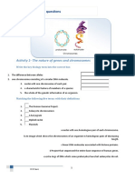 Chromosomes - Quick Questions: Activity 1-The Nature of Genes and Chromosomes