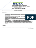 Avaliação II Unidade Sociologia Rural 2020.1 REMOTO