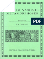 P. Ovidi Nasonis Metamorphoses by P. Ovidius Naso Ovid Recognovit Brevique Adnotatione Critica Instruxit R.J. Tarrant