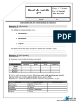 Devoir de Contrôle N°1 Théorique 2011 2012 (MR Hadded)