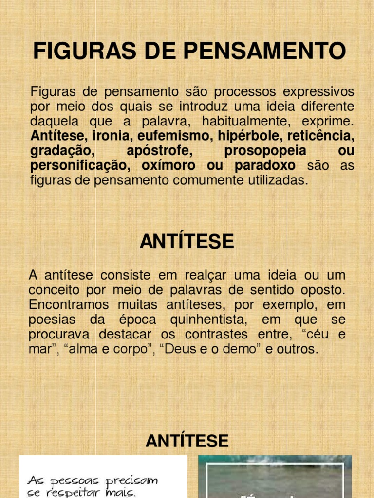 Figuras de Pensamento | PDF | Pensamento | Ironia