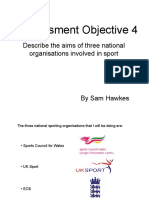 Assessment Objective 4: Describe The Aims of Three National Organisations Involved in Sport