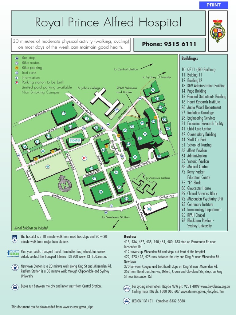Royal Prince Alfred Hospital Phone 9515 6111 PDF Health Sciences Health Care