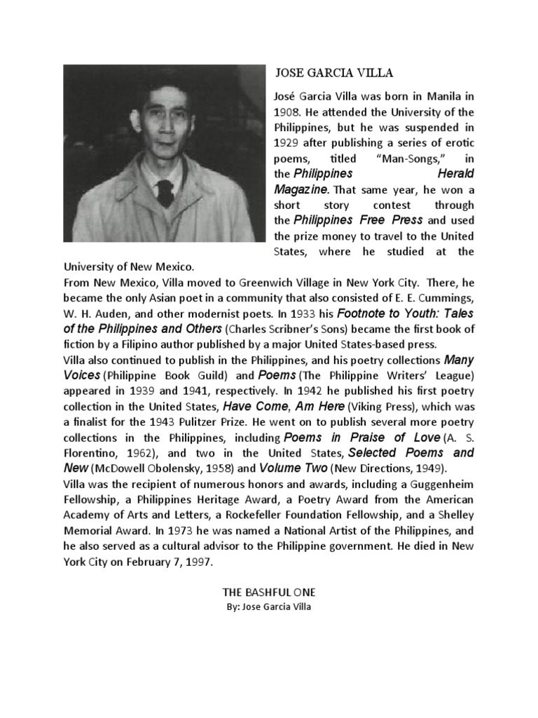 Jose Garcia Villa | PDF
