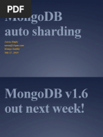 Mongodb Auto Sharding: Aaron Staple Mongo Seattle July 27, 2010