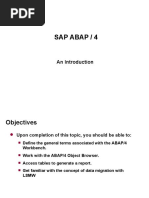 Sap Abap / 4: An Introduction