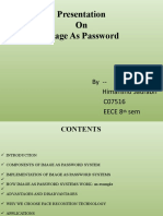 Presentation On Image As Password: by - Himanshu Saurabh C07516 Eece 8 Sem