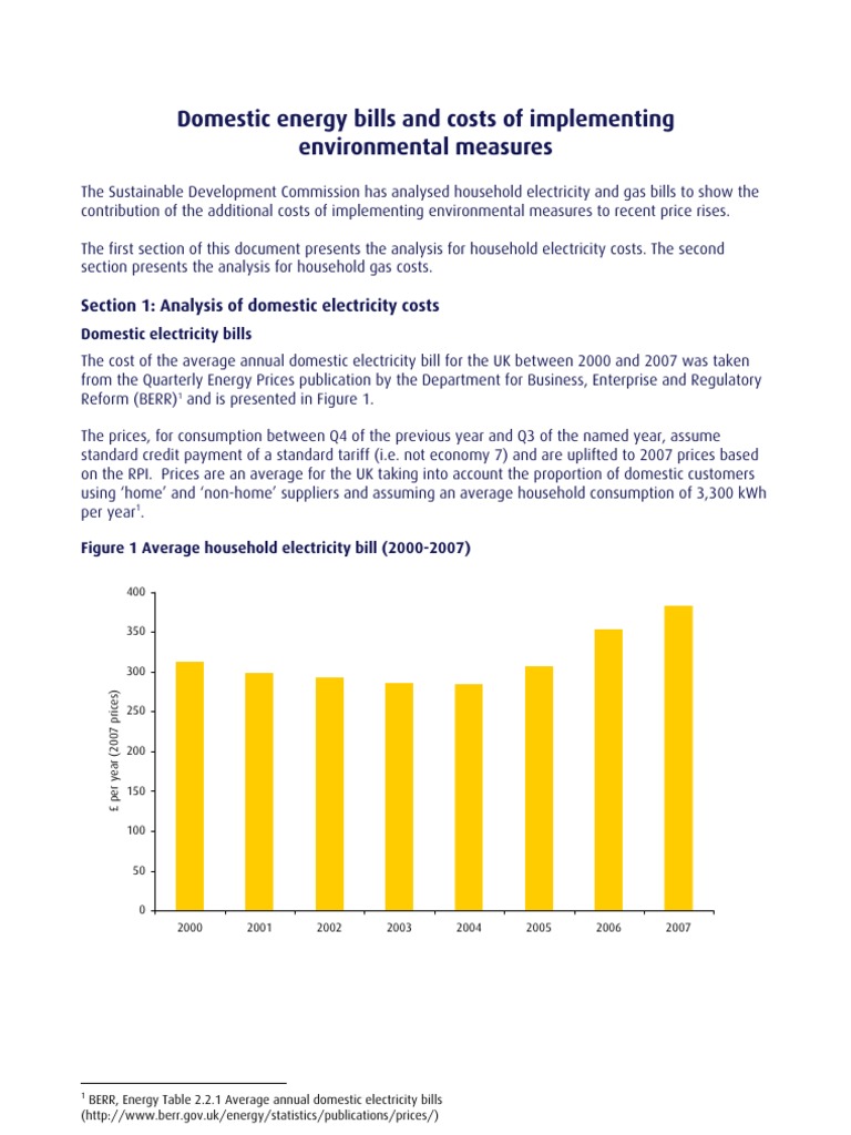 Impact of Environmental Costs on Energy Bills | PDF | Emissions Trading ...