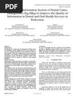 Geographic Information System of Dental Caries Management (Sig-Mkg) To Improve The Quality of Information in Dental and Oral Health Services in Puskesmas