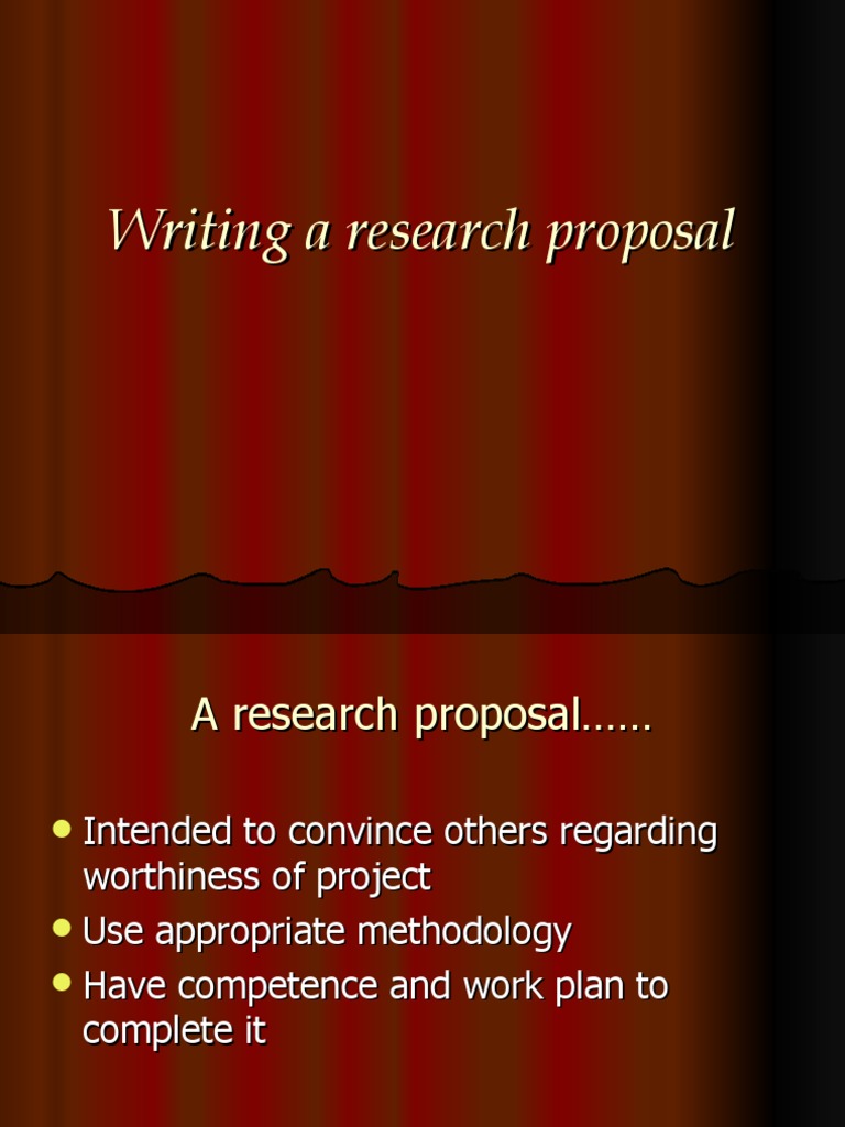steps of writing a research proposal pdf