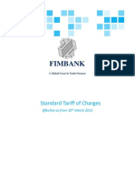 Standard Tariff of Charges - March 2015
