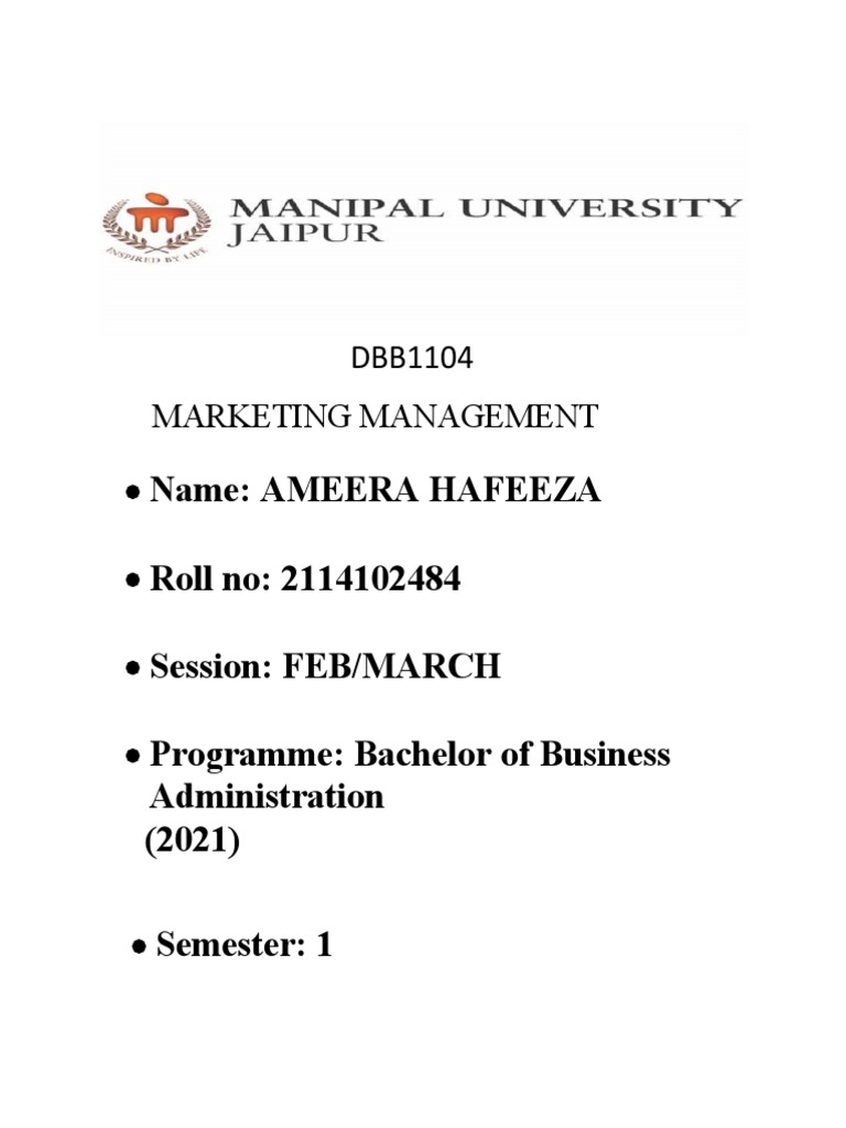 Ameera Hafeeza DBB1104 | PDF | Brand | Marketing
