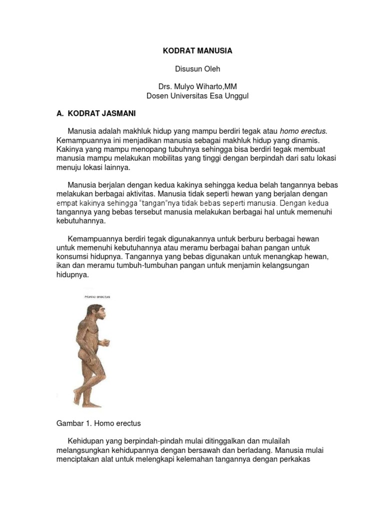 Kodrat Manusia: Jasmani dan Kejiwaan | PDF | Sains & Matematika