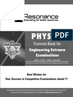 Resonance Physics Formulas Booklets