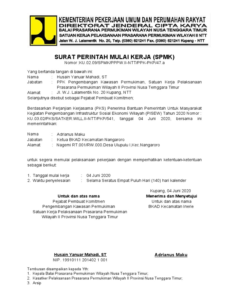 Perintah Mulai Kerja PISEW 2020 | PDF | Sains & Matematika