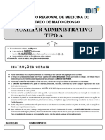 Conselho de Medicina do MT: prova para Auxiliar Administrativo