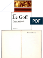 Le Goff, Jacques. Pensar La Historia. Modernidad, Presente, Progreso 1