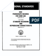 RIAA Bulletins E1 & E4 - 1978 LP Dimensional Standards