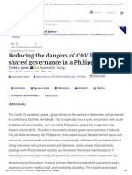 Reducing The Dangers of COVID-19 Through Shared Governance in A Philippine Jail - Current Issues in Criminal Justice - Vol 33, No 1