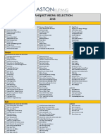 Banquet Menu Selection 2018